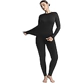 Ousmile Thermal Underwear Set for Women Long Johns with Fleece Lined, Base Layer Women Cold Weather Top Bottom