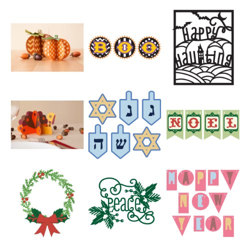 Cricut Projects Cartridge for Paper Crafting, Home for the Holidays Fall and Winter