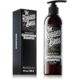The Rugged Bros Beard Conditioner, Grooming Shampoo and Face Wash 3-in-1 Made with Beard Oils, Authentic Organic Moroccan Argan Oil one of the Best Growth Products