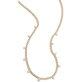 Zoe Chicco Women's 14k 11 Graduated Prong Diamond Small Curb Chain Necklace