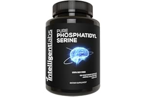 Intelligent Labs Phosphatidylserine Supplement 100mg, 90 High Strength Capsules, 100% Soy and Allergen-Free, Pure Phosphatidylserine from Sunflower Lecithin