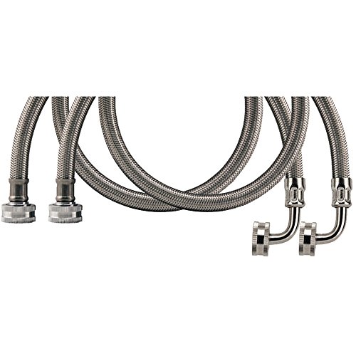 CERTIFIED APPLIANCE WM48SSL2PK Braided Stainless Steel Washing Machine Hose with Elbow, 2 pk (4ft) Home, garden & living