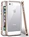 iPhone SE Case, Ansiwee Reinforced PC Frame Highly Durable Crystal Slim Shock-Absorption Flexible Soft Rubber TPU Bumper Hybrid Protective Case for Apple iPhone SE/iPhone 5s 5 (Gold)