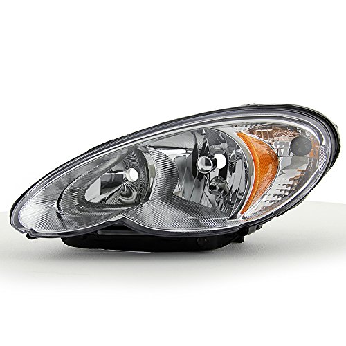 For 06-10 PT Cruiser Chrome Housing Replacement Headlights Headlamps LH+RH Set Pair Left+Right