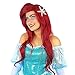 Curly Wavy Wine Red Women Hair Party Little Mermaid Ariel Cosplay Wig 28