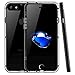 Comsoon iPhone 7 Case, [Crystal Clear] Soft Transparent TPU Bumper Case Cover[Shock Cushion] + Reinforced Hard PC Frame [Scratch Resistant] Slim Protective Case for Apple iPhone 7 (black)