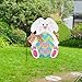 Fun-Here Easter Bunny Eggs Garden Flag Double Sided Home Garden Outdoor Decorative 12