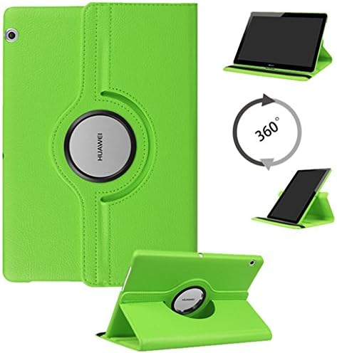 Luffytops Case for Huawei MediaPad T3 10, with 360 Degree Rotating Stand Smart Tablet Case Cover for Huawei MediaPad T3 10 (9.6") - Green