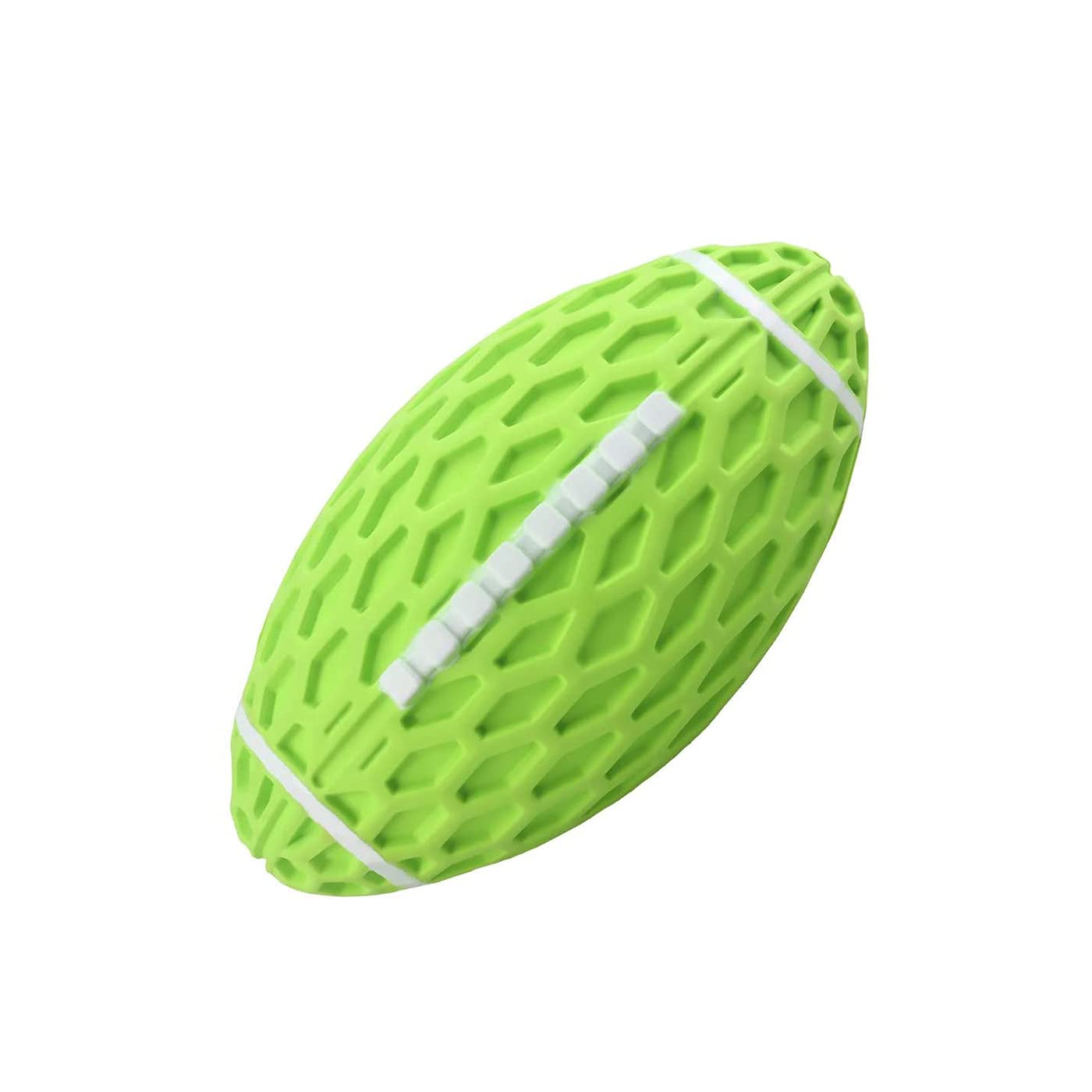 Hsthe Sea Squeaky chew ball for dogs who like to chew, dog football toy for large dogs, interactive fetch rubber football, chew-resistant non-toxic soft natural rubber, green