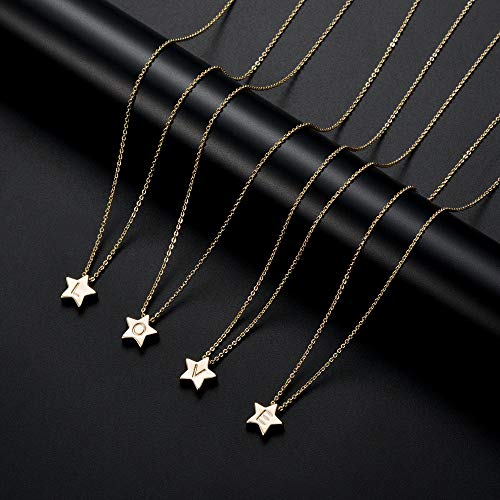 3 Star+Initial+Necklace+Women+Bridesmaid