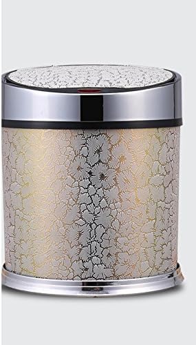 Trash can,Round waste bins Sensor dustbin Household use Living room Restroom Kitchen-A