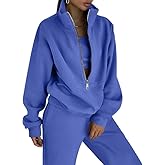 Eisctnd Womens Fleece 2 Piece Sweatsuit Lounge Set Long Sleeve Sweatshirt Jogger Pants Tracksuit Sweatsuit 2025 Fall Sets