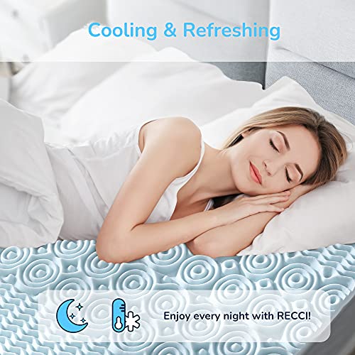 RECCI 2.5Inch 5Zone Mattress Topper Full, Pressure Relief Memory Foam