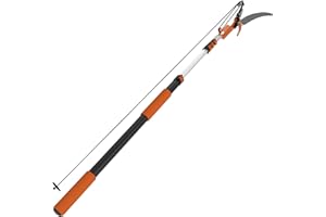 SISUPASSIE 36FT Reach Tree Trimmer, Telescoping Pole Saw with 7-30FT Extension Pole, Manual Tree Pruner Extendable for Yard, 
