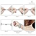 BEADNOVA Stainless Steel Necklace Extender Bracelet Extender Chain Set 4pcs (3, 4, 5, 6 Inches) with 1pc Magic Clever Clasp, Gold Plated Color