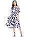 Beyove Women's Floral V-neck High Low Hem Casual Swing Tunic T-shirt Dress