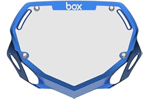 Box Components Two 3D Impact Resistant BMX Bike Number Plate w/Adjustable Straps for Adults, Mini, Strider, Plate Bikes, Bicycle Parts 100% Quality Guaranteed