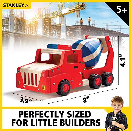 Stanley Jr.. - Cement Mixer Truck Kit, Large Wood Building Kits Ages 5+ (K097-Sy)
