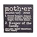 Hearthside Collection Mother Definition Sign