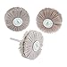 Mtsooning 3PCS Nylon Abrasive Wheel Brush Filament, 320# 400# 600# Grinding Head, Woodwork Polish Grinder with 6mm Threaded Shank for Removing of Rust, Corrosion, and Painting