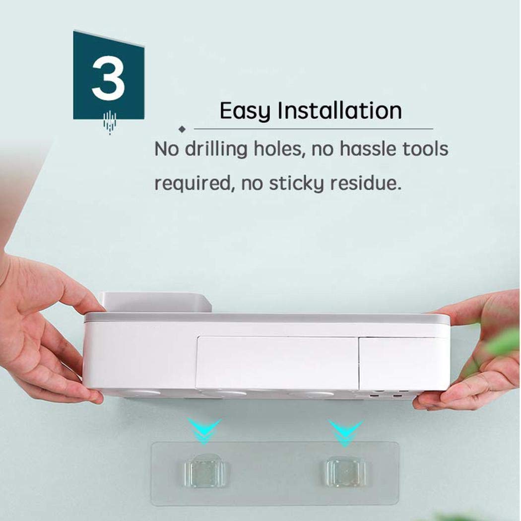 UpBeauty Fashion Magnetic Toothbrush Holder Wall Mount Toothbrushes Slots Organizer Cup Toothbrush Holders