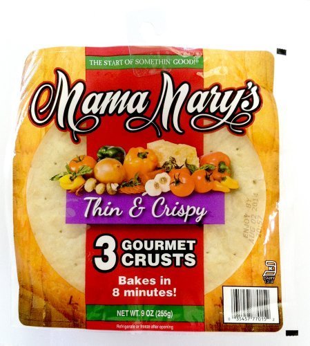 Mama Mary's, Prepared Pizza Crusts, Thin & Crispy 7 Crusts (3 Crusts), 9oz Bag (Pack of 3) (Choose Types Below) (Thin & Crispy 7 Crusts (3 Pack)) by Mama Mary's