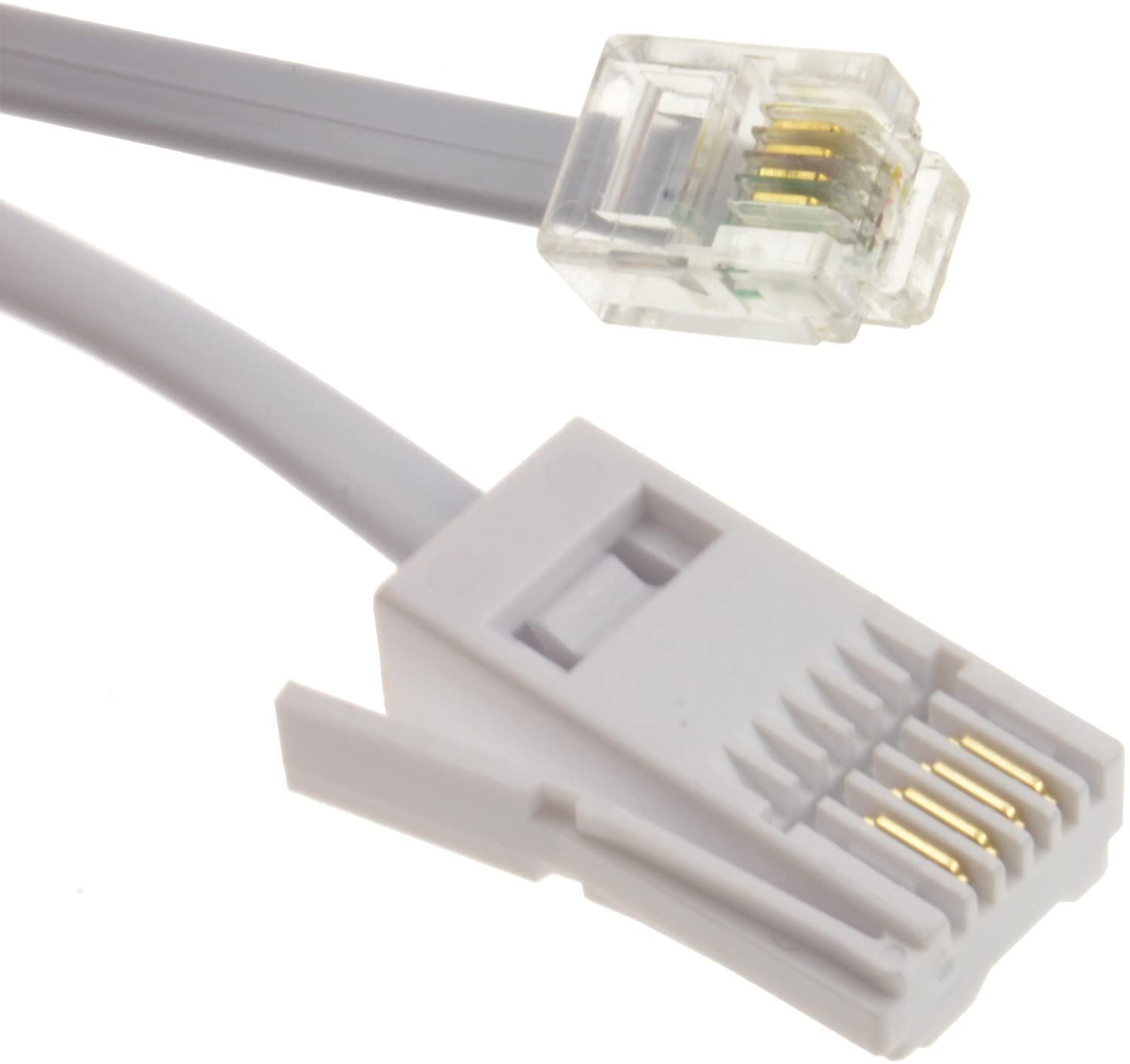 RGB Networks Ltd BT Modem Cable - Male to RJ11 Male Rollover, Not Crossover. UK BT to RJ11 Connector. RoHS Compliant (15M-49.2 Feet)