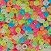 JOLLY STORE Crafts Multi Colors Glow in The Dark Pony Beads 9x6mm 500pc