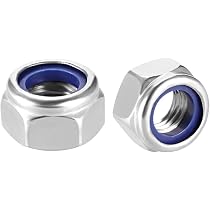 100-Pack M3 X 0.5mm Stainless Steel Nylon Insert Lock Nuts (DIN985) - A2 Grade, 3mm