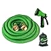 Collapsible Garden Hose - Improved 50ft Expanding Water Hose Kit, with Double Latex Core, 3/4
