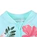 HUANQIUE Baby/Toddler Girl Swimsuit Rashguard Swimwear Long Sleeve One-Piece Aqua 6-12 Months