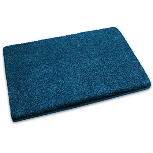 casa pura Bath Mats for Bathroom - 30" x 45" Teal Bathroom Rug | Ultra Absorbent, Self-Dry Microfiber, Non-Slip Bath Mats for Floors | Bath Rugs in 10 Fresh Colors - Thumbnail 2