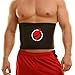 Fitru Waist Trimmer Weight Loss Ab Belt for Men & Women - Waist Trainer Stomach Wrap (Black, 9" X 34") primary