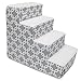 Majestic Pet 4 Step Portable Dog Stairs for Small Dogs to get on Bed Supports 25 lbs or Less – Dog Steps for High Bed with Machine Washable Cover – Pet Stairs for Cats Links Gray