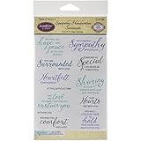 Justrite Papercraft CR02186 Sympathy Handwritten Sentiments Clear Stamp Set, 4 x 6