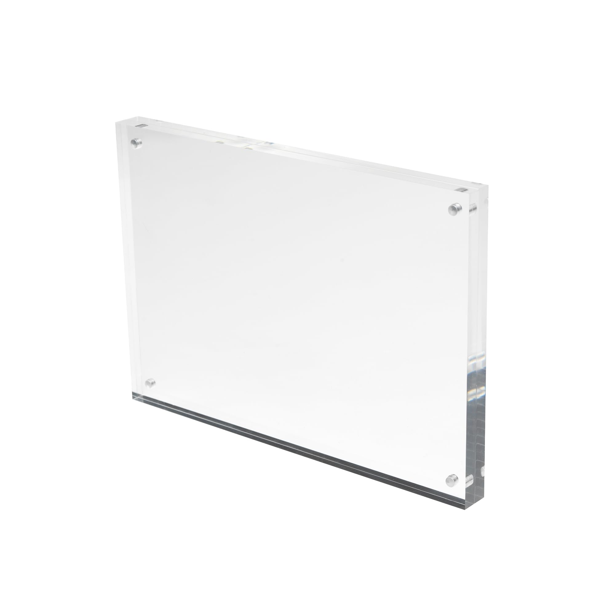 Deflecto 15mm A5 Magnetic Double Sided Acrylic Display Block Photo Frame, Clear, Transparent, Picture Display, (210 x 150 x 15mm)