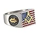 Silver Masonic Freemason American Flag Biker Mason Member Ring,11