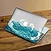 Rubberized Hard Case for MacBook Air 11 Inch Model Number A1370 and A1465, Swirling Wave Design with Clear Bottom case, Come with Keyboard Cover
