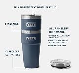 YETI Rambler 20 oz Stackable Cup with MagSlider Navy view 4