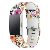 Fitbit Charge 2 Bands Classic New Fashion Sports Smart Watch Replacement Accessory Wristband (Flower-03)