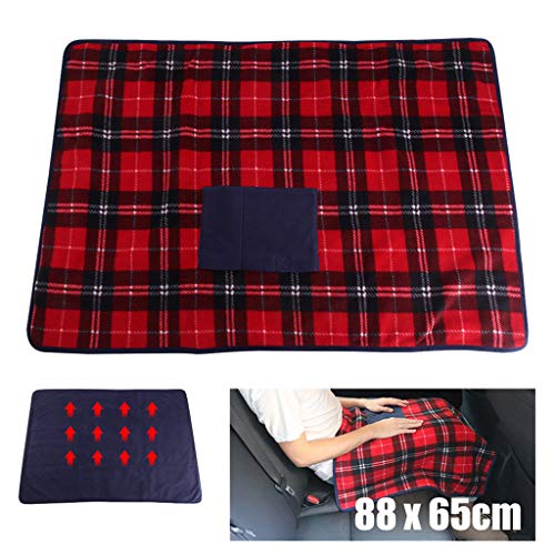2019 Winter Warm Throw Blanket Cuekondy Portable 5V USB Heated Electric Emergency Blanket Cover for Car Traveling Camping Office ect