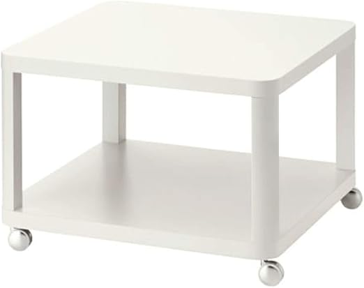 Amazon Com Ikea Tingby Side Table On Casters White 202 959 25 Size 25 1 4x25 1 4 Kitchen Dining