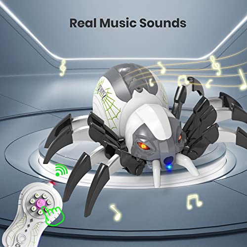 DEERC Remote Control Spider, Realistic Robot Spider With Spray And