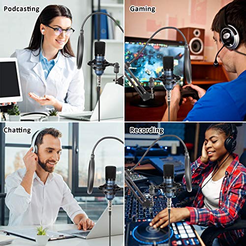 REMALL Recording Microphone, bm 800 Condenser Microphone Kit, USB