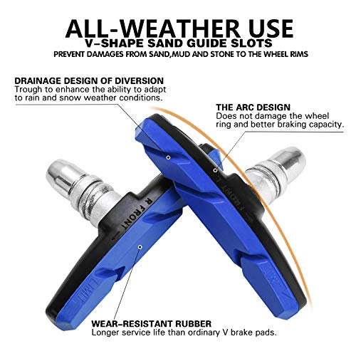 image for BASEEING Bike Brake Pads Brake Kit Brake Shoes Pads Cable Guide Protec