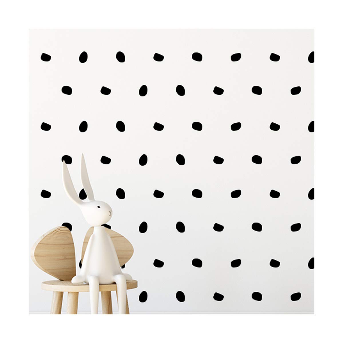 StickerDeen | London Dots Decoration Shape Removable Wall Art Vinyl Decal Stickers | (Pack of 168) (Black)