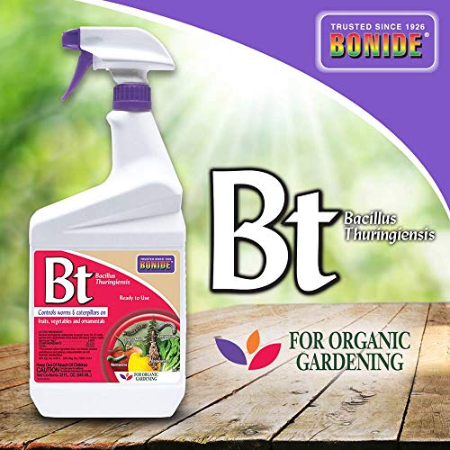 Bonide (BND806) - Caterpillar and Worm Killer, Bacillus Thuringiensis (Bt) Ready to Use Insecticide/Pesticide Spray (32 oz.)