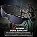 RIVBOS Sports Sunglasses for Men Women Polarized UV Protection Fishing Driving Shades Cycling RB833-black& Grey