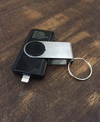 Mini Tiny Portable Power Bank 800 mAh for Travel or Quick Emergency Charge, Compact Slim Keychain Design Technology w/ Built In 8 pin Lightning Charger for iphone 5 5s 6 6s 7