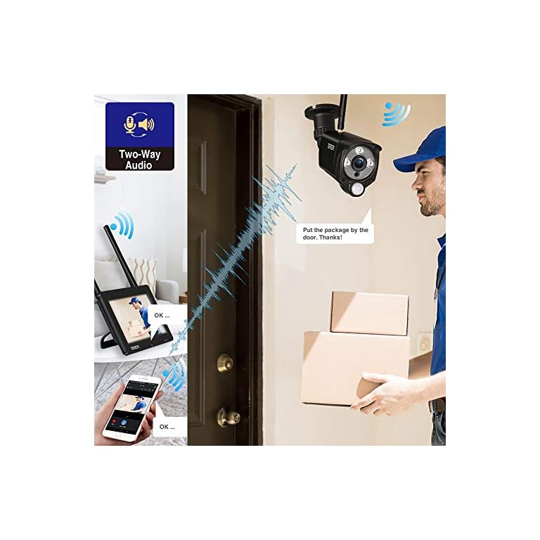 【10" IPS Monitor&Audio Recording&PIR】Tonton All-in-One Full HD 1080P